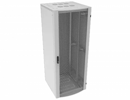 Шкаф телекоммуникационный напольный МИКсистем серия ECO+ 19" 48U 800*800  дверь перфорация серый