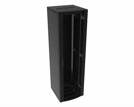 Шкаф телекоммуникационный напольный МИКсистем серия ECO+ 19" 48U 600*600 дверь перфорация черный