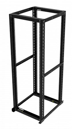 Стойка телекоммуникационная открытая двухрамная МИКсистем 19" 45U черная, глубина 600-1000
